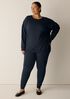 Cozy Brushed Terry Hug Crew Neck Long Top