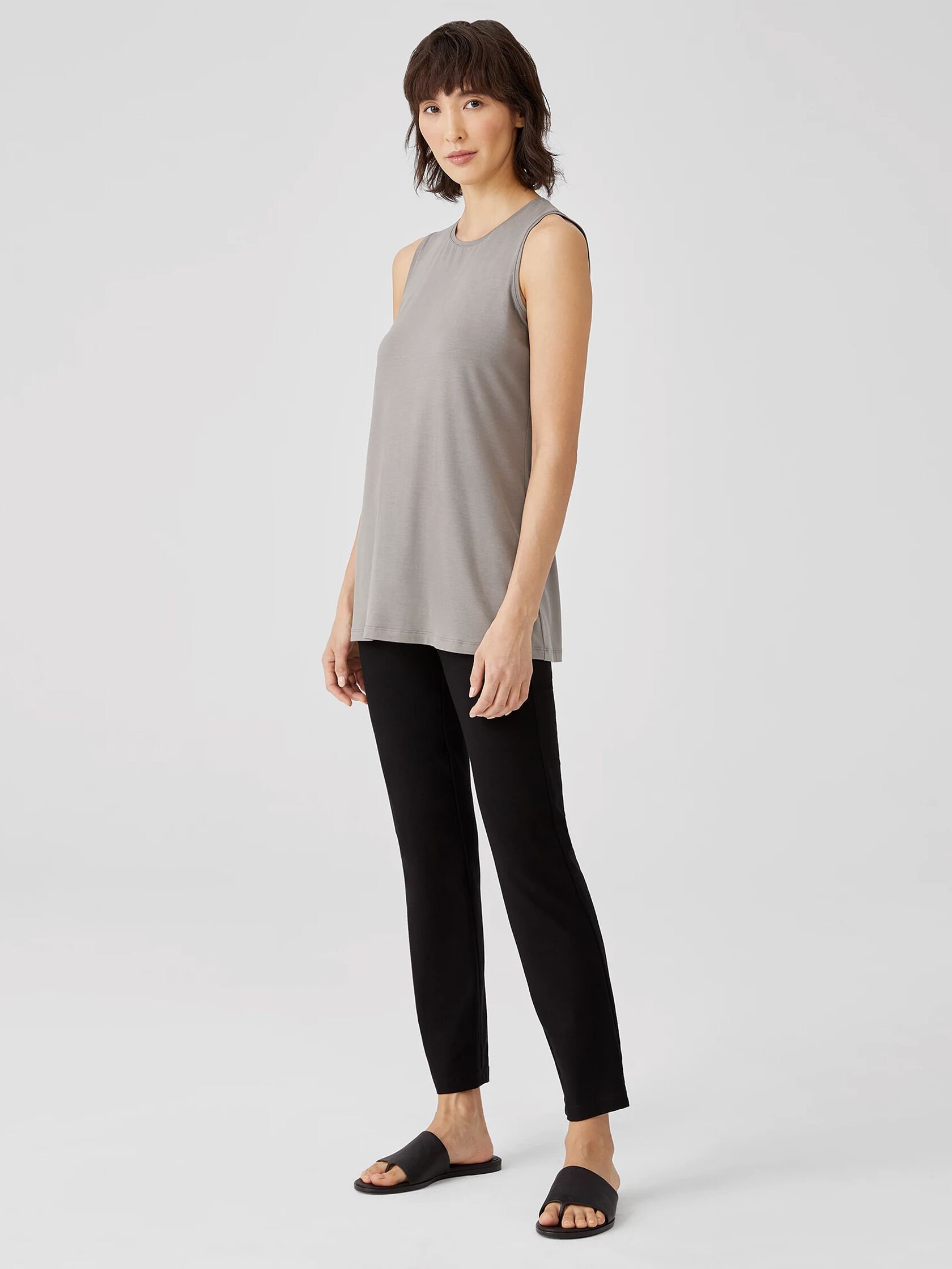 Fine Jersey Crew Neck Shell