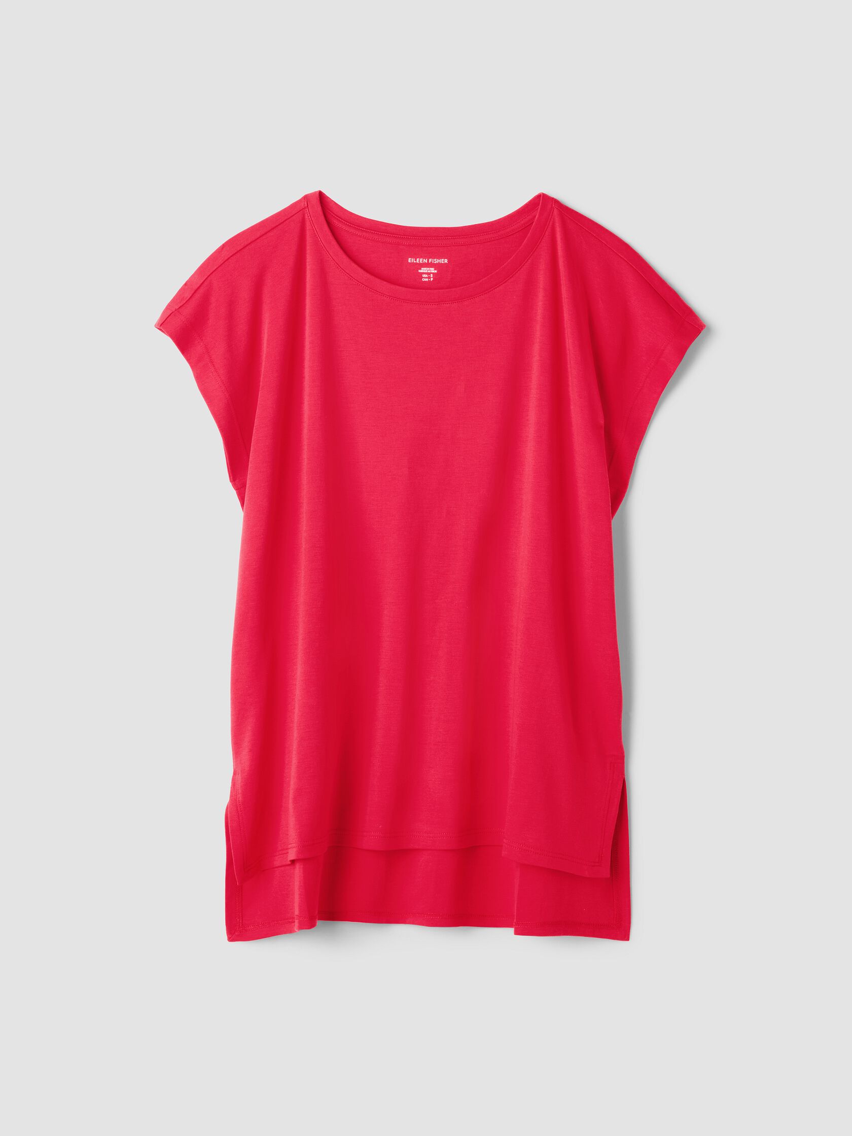 Organic Cotton Interlock Jewel Neck Sleep Tee