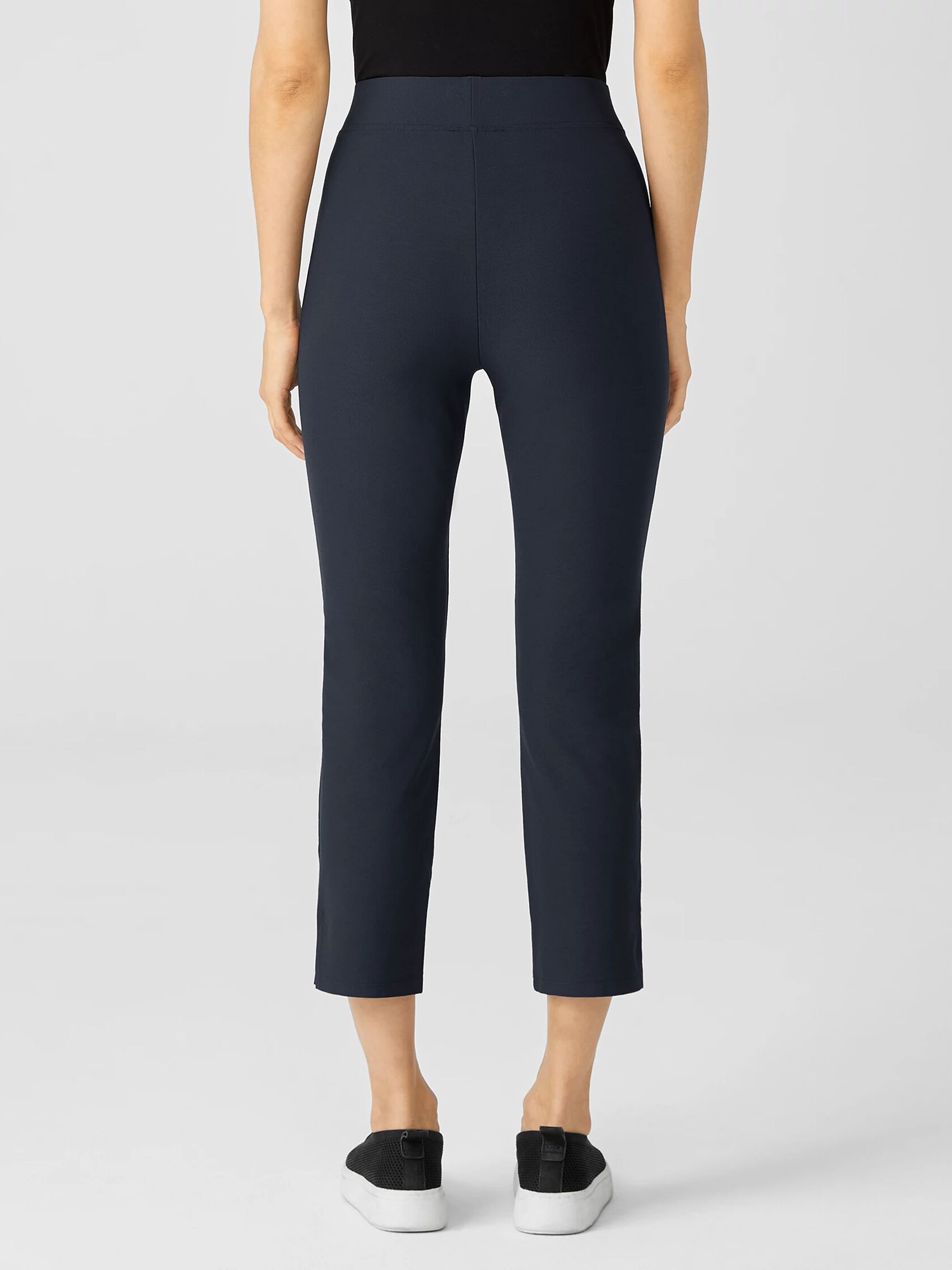 Washable Stretch Crepe Pant with Slits
