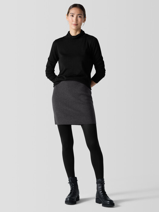 Merino Mini Skirt in Regenerative Wool
