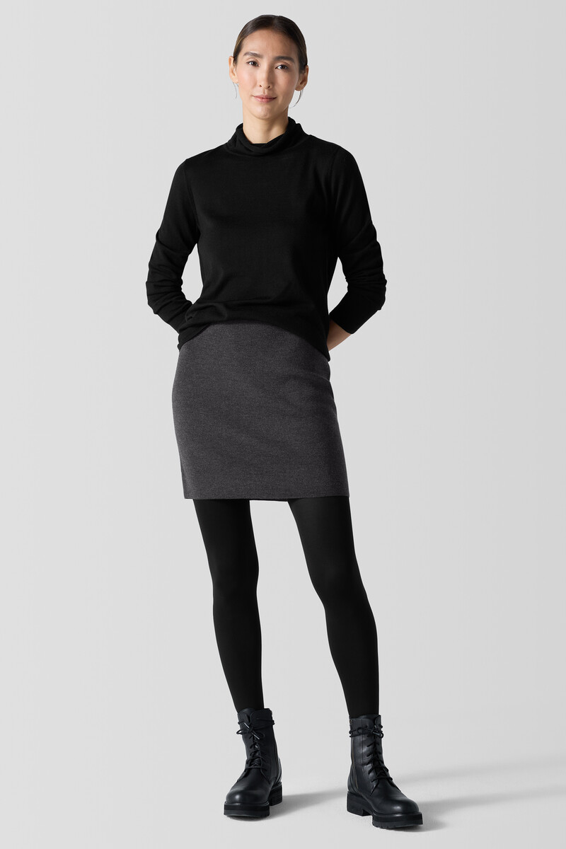 Merino Mini Skirt in Regenerative Wool Merino Mini Skirt in Regenerative Wool