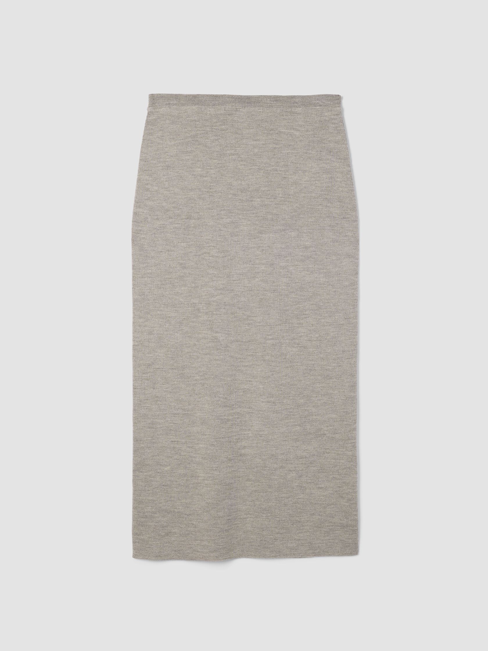 Merino Rib Pencil Skirt in Regenerative Wool