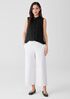 Cotton Blend Ponte Wide-Leg Pant