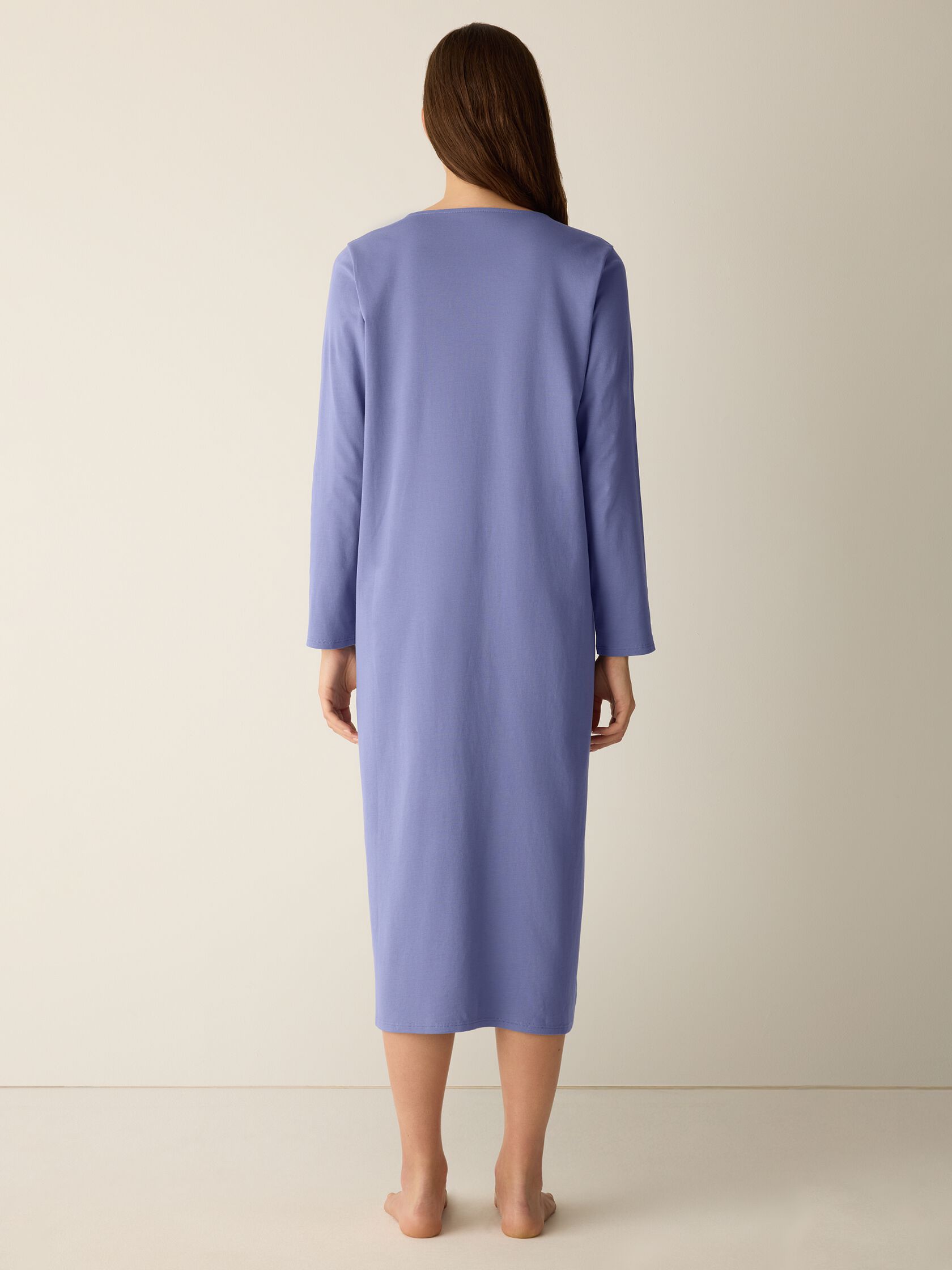 Organic Cotton Interlock V-Neck Sleep Dress