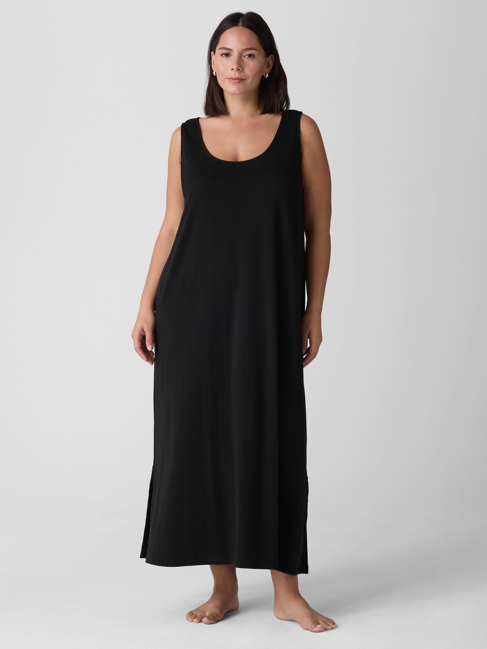 Organic Cotton Interlock Tank Sleep Dress