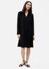 Silk Georgette Crepe V-Neck Dress