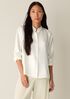 Silk Twill Band Collar Shirt