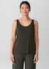 Stretch Silk Jersey Scoop Neck Tank