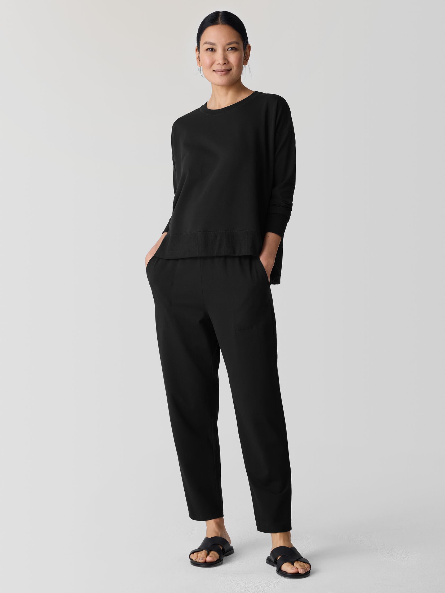 Pima Cotton Stretch Jersey Tapered Pant