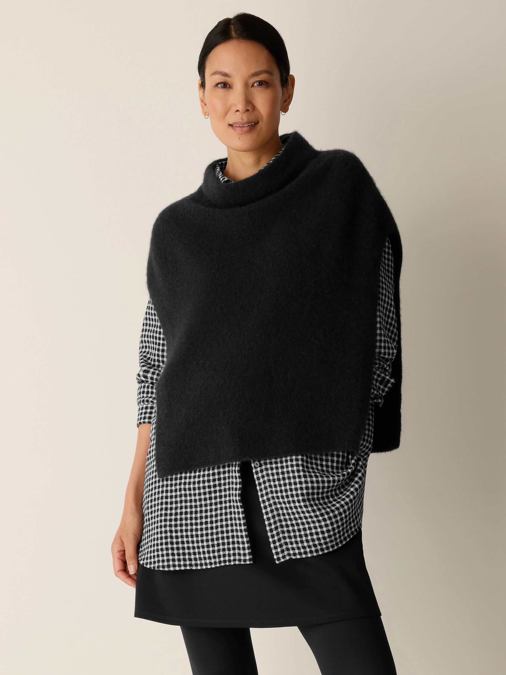 Cashmere Silk Bliss Funnel Neck Poncho