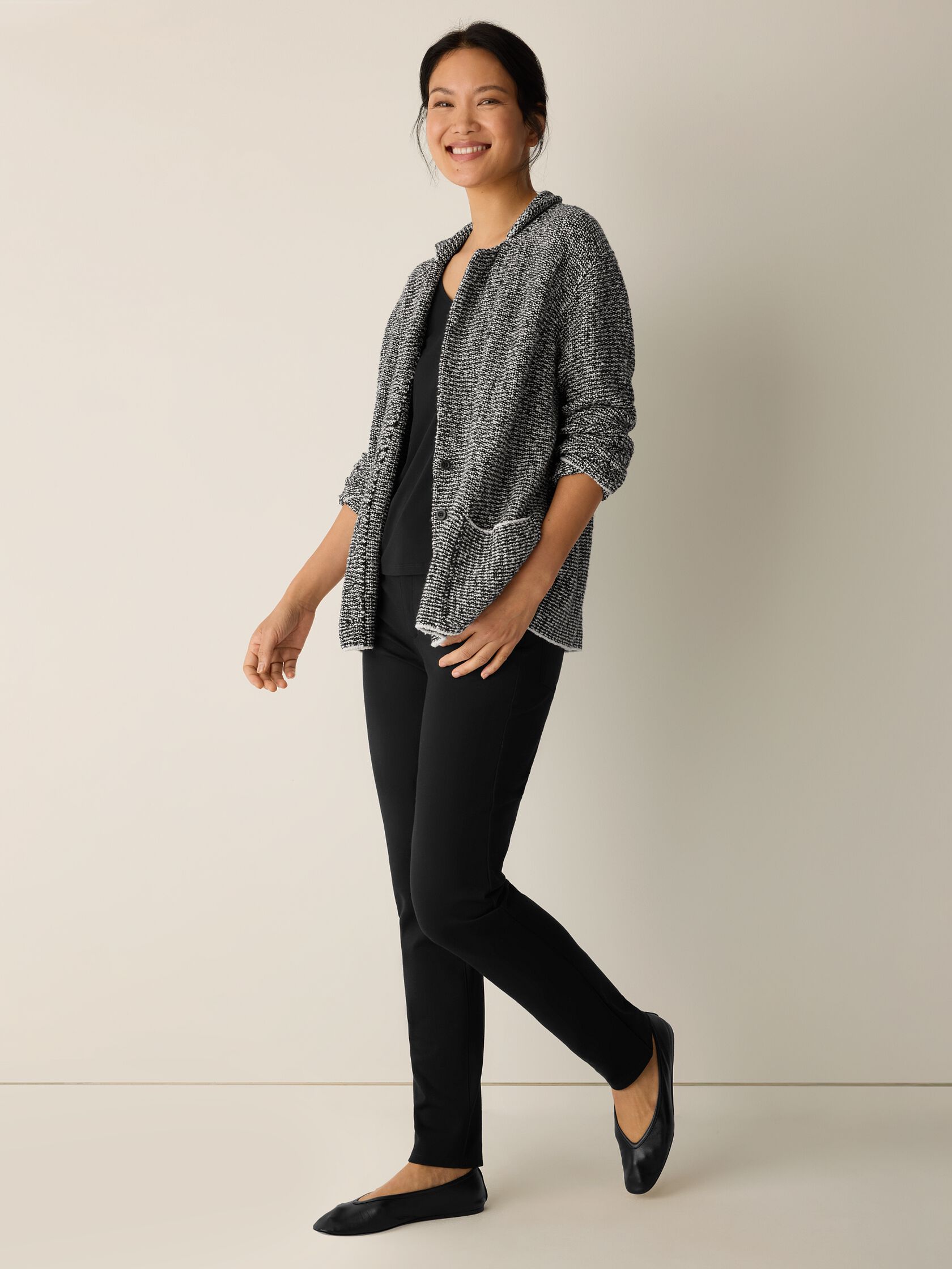 Peruvian Cotton Cloud Notch Collar Jacket