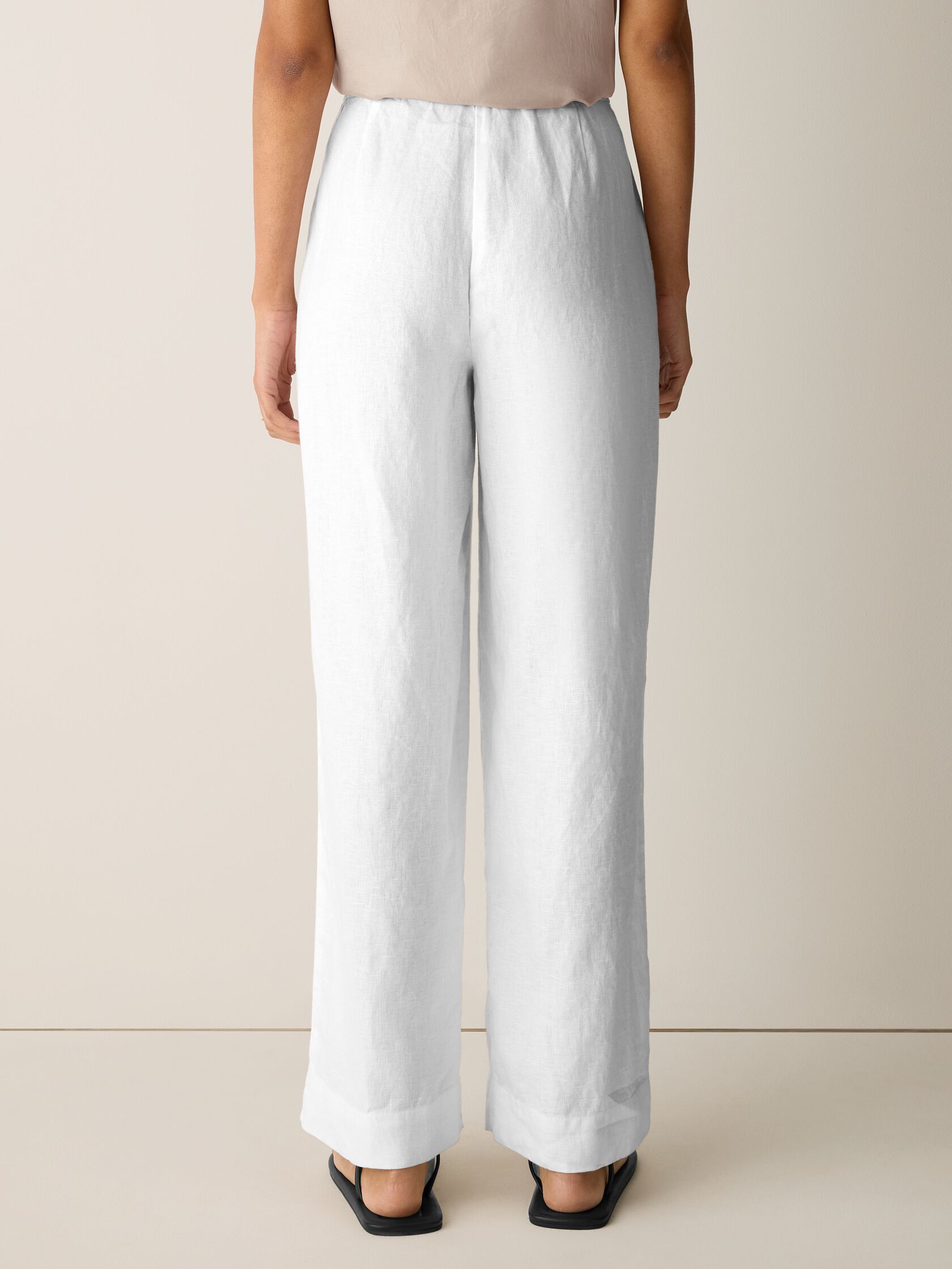 Heavy Organic Linen Full-Length Straight Pant