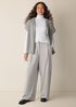 Lightweight Ponte Pleated Wide-Leg Pant