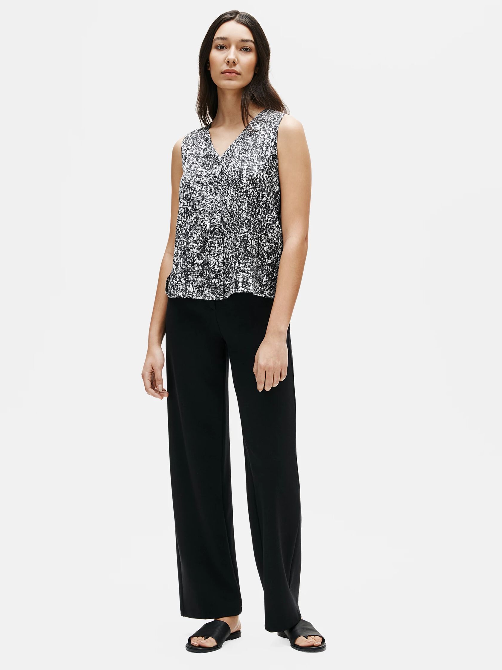 Prism Silk Organic Cotton V-Neck Top