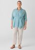 Sheer Silk Georgette Belted Shirt