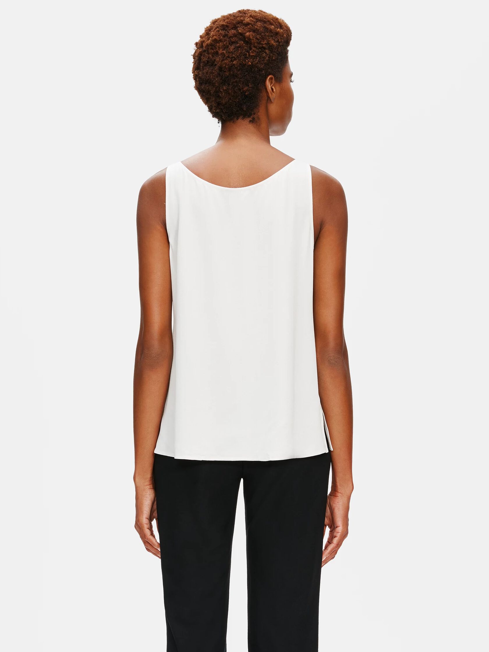 System Silk Georgette Crepe Tank