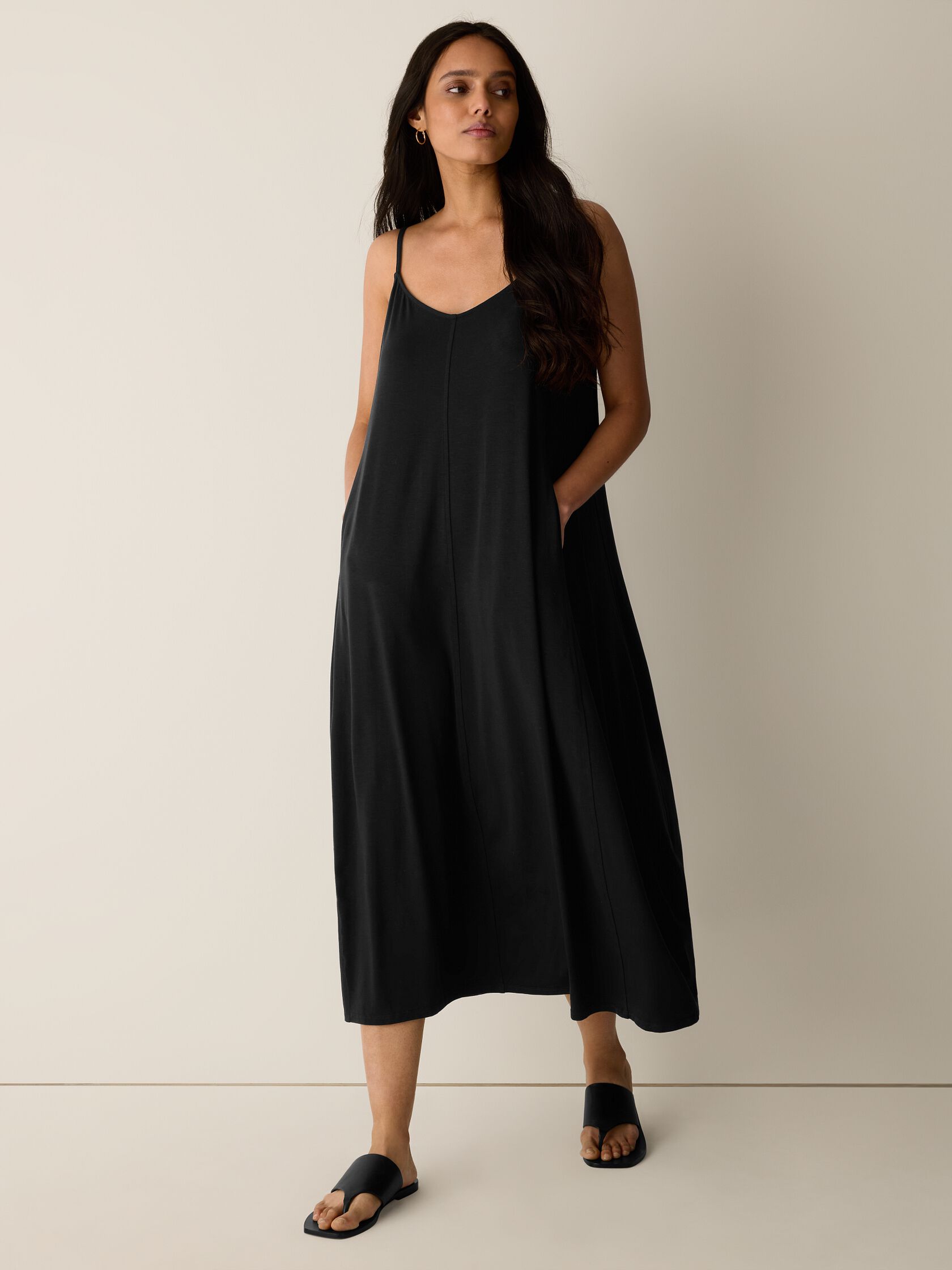 Fine Jersey Lantern Dress