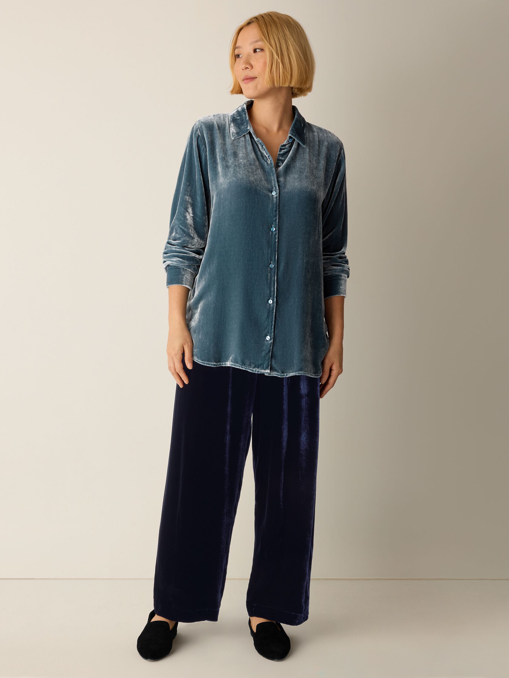 Velvet Classic Collar Shirt