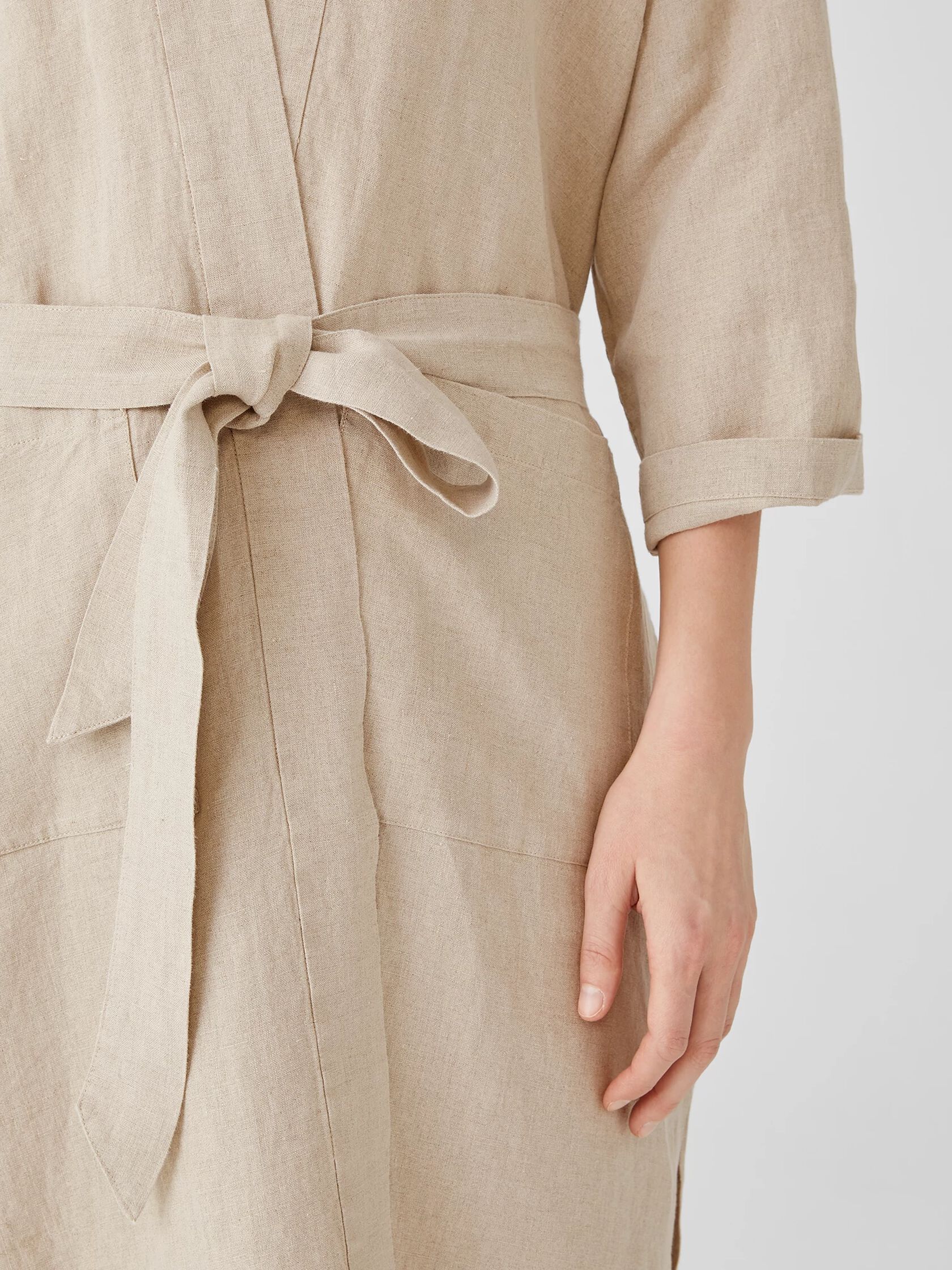 Organic Linen Belted Jacket