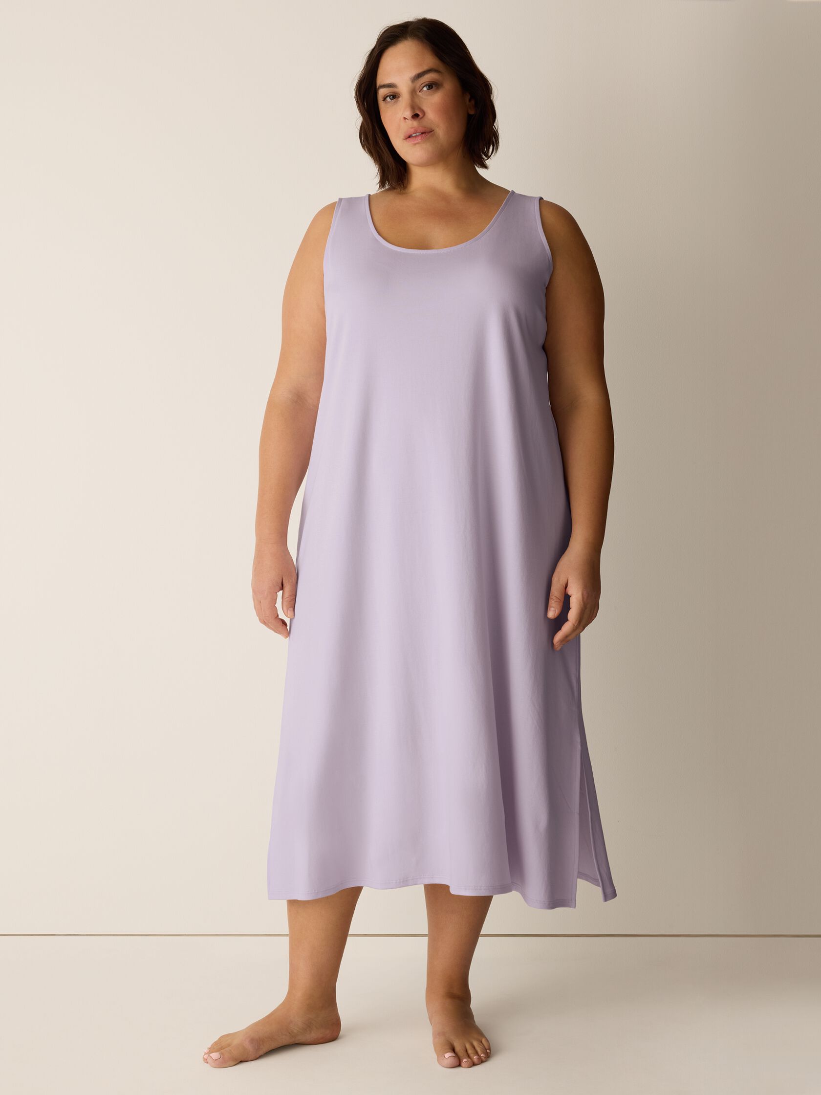 Organic Cotton Interlock Tank Sleep Dress