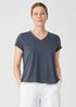 Organic Pima Cotton Jersey V-Neck Tee