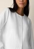 Organic Cotton Jacquard Round Neck Jacket