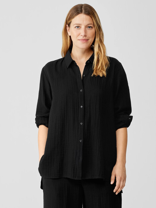 Organic Cotton Gauze Classic Collar Shirt