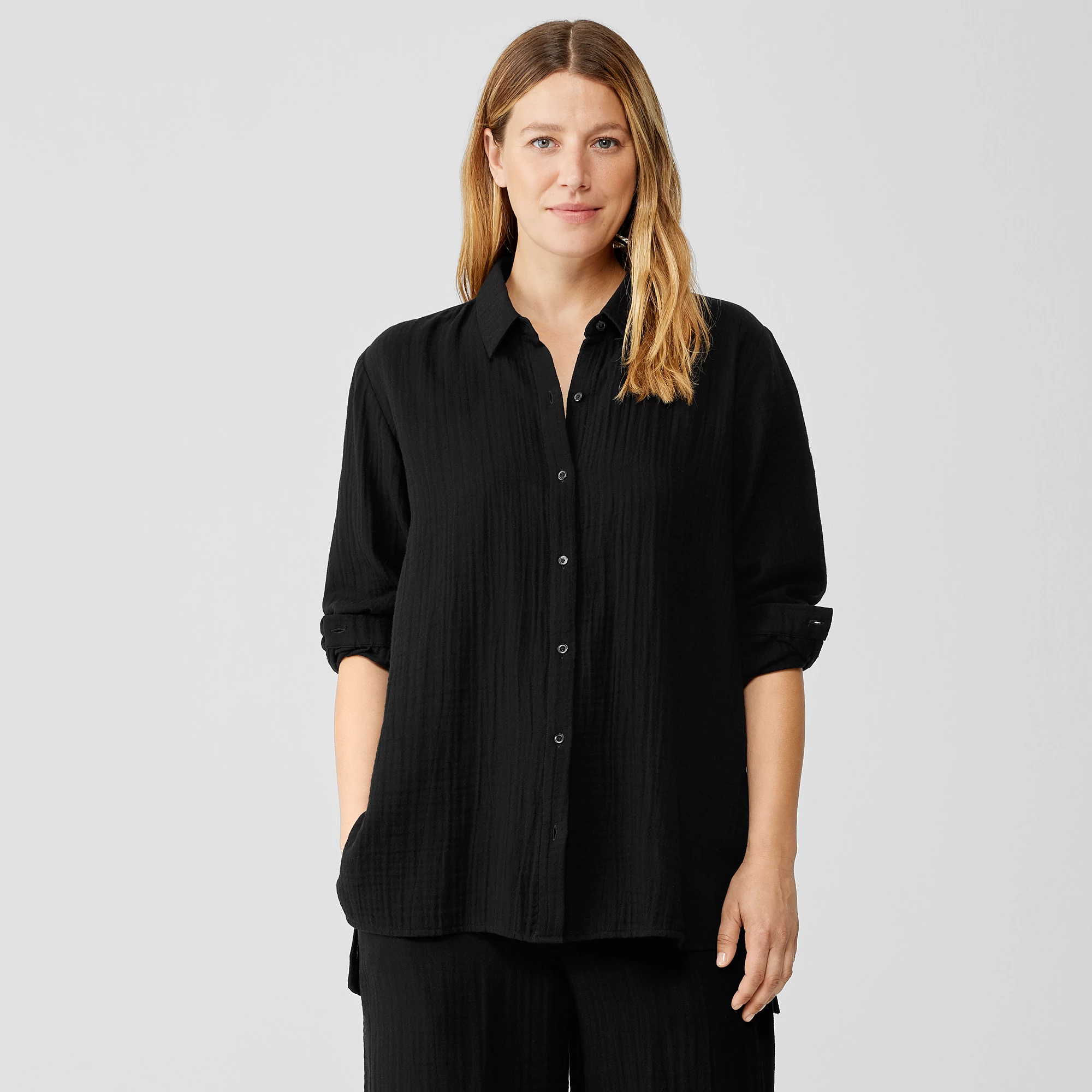 Eileen fisher classic collar shirt clearance