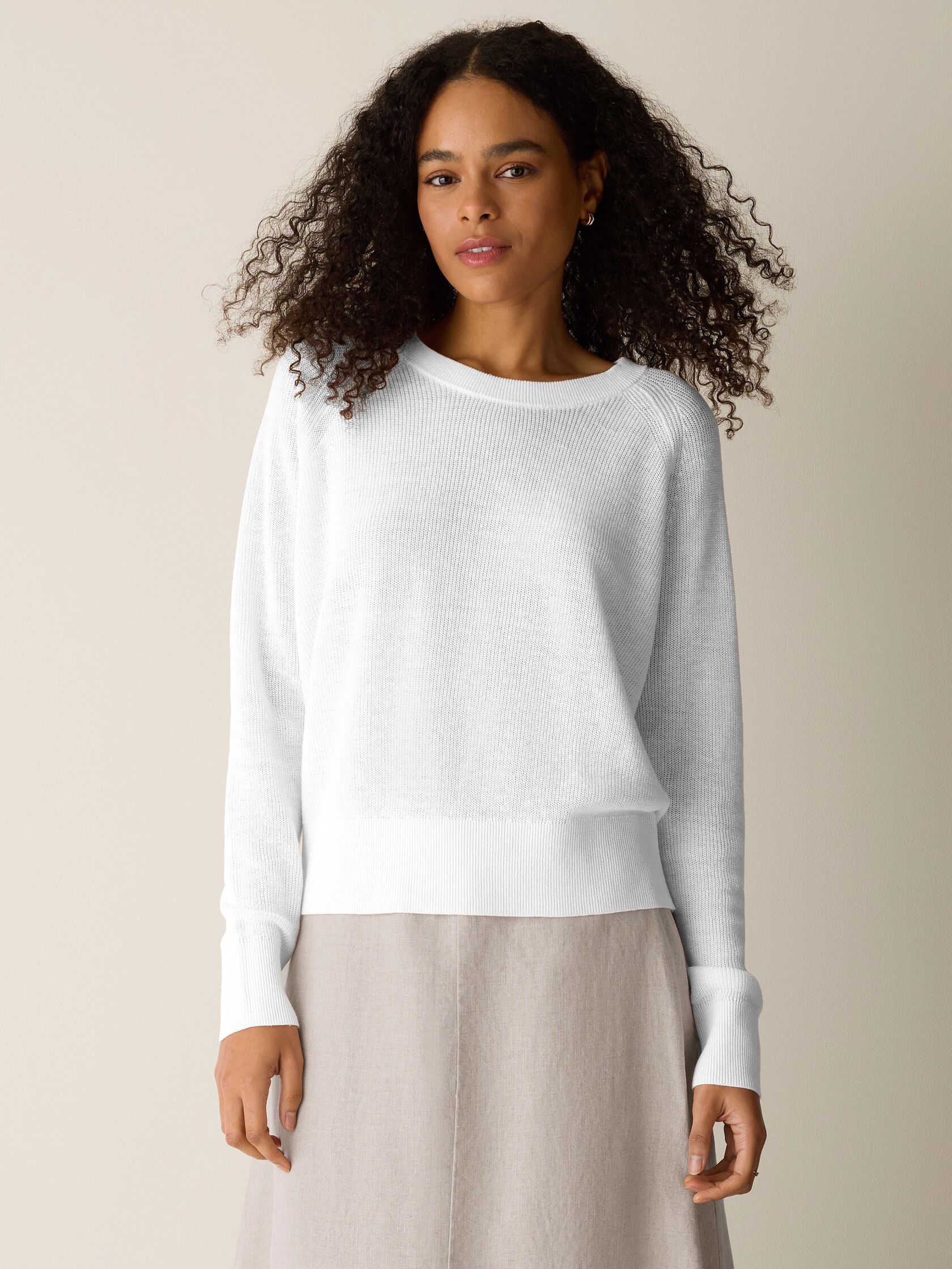 Organic Linen Cotton Wedge Sweater