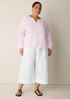 Organic Handkerchief Linen Split Neck Top