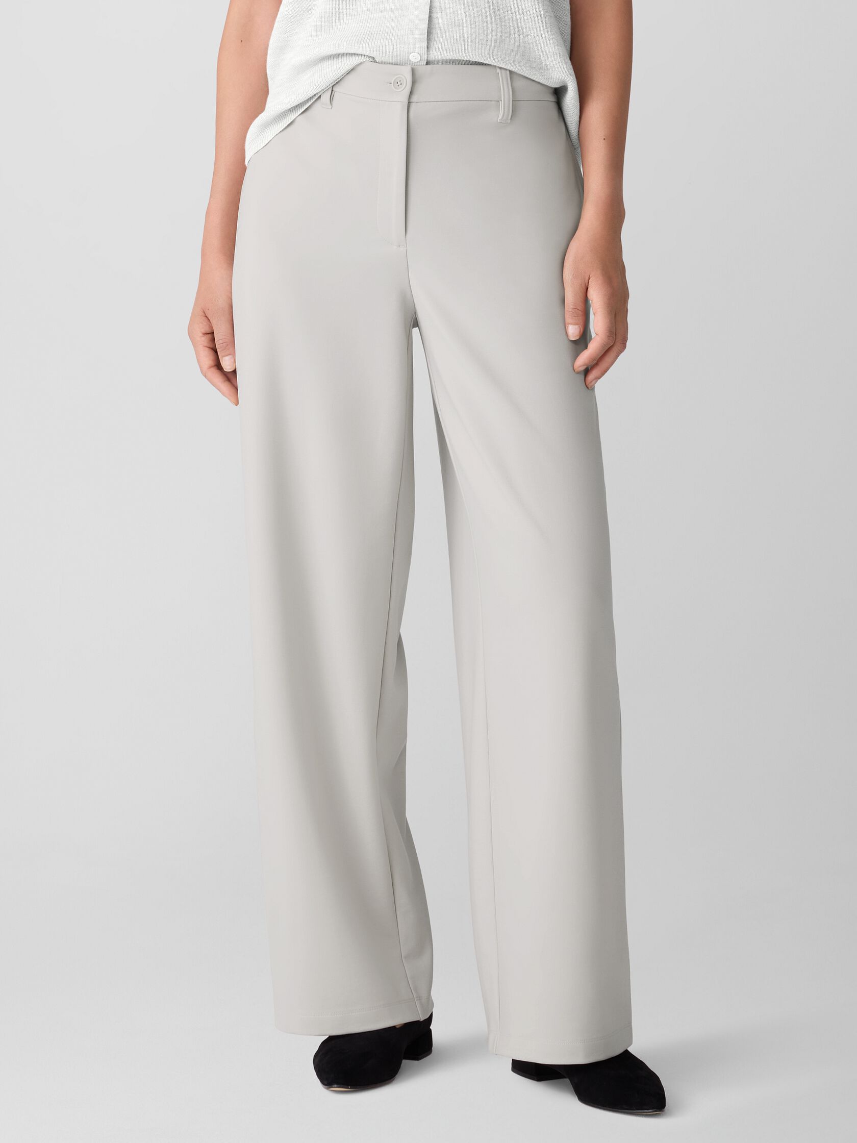 Washable Flex Ponte Wide Trouser Pant