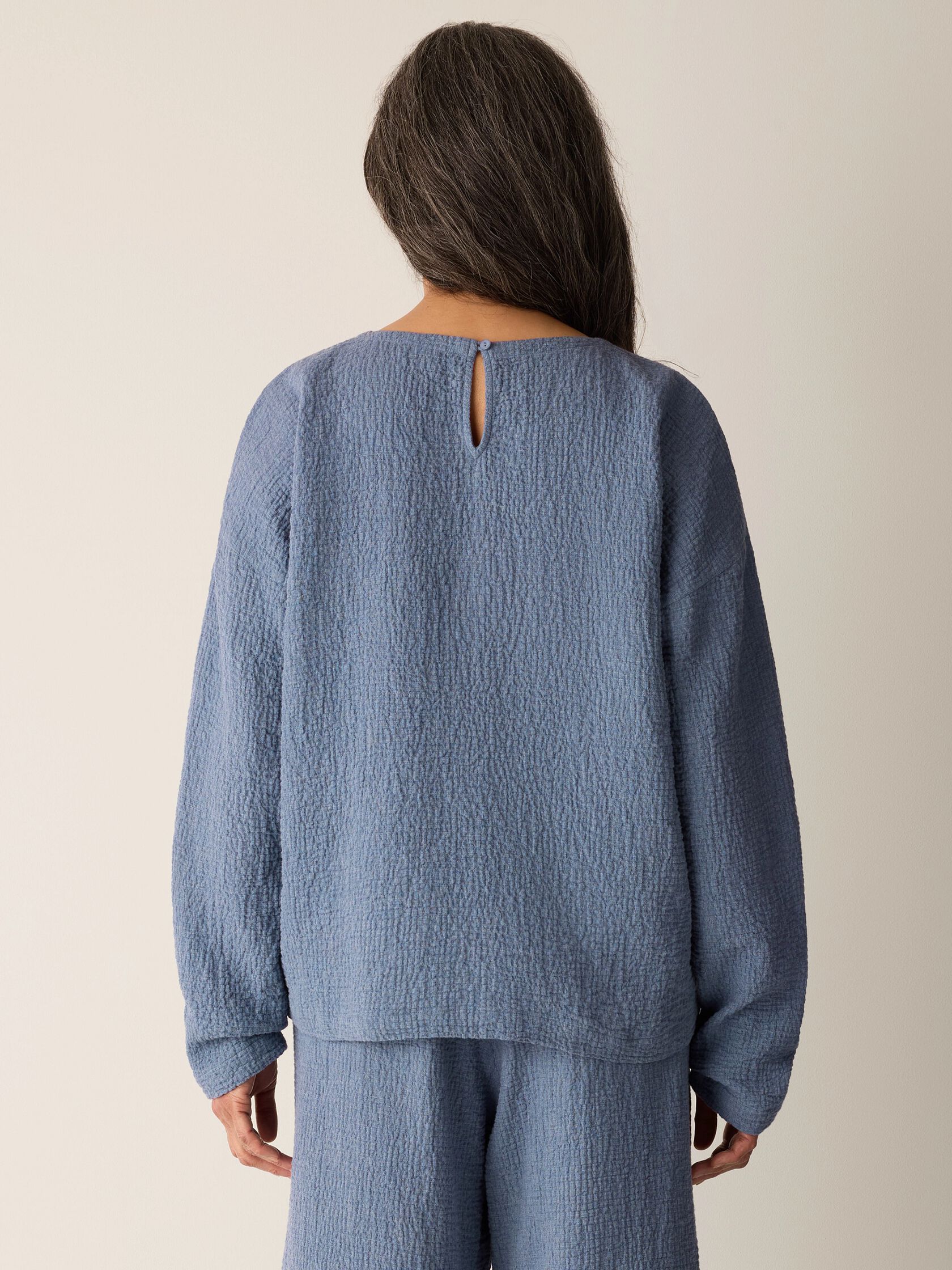 Organic Cotton Doubleweave Round Neck Box-Top