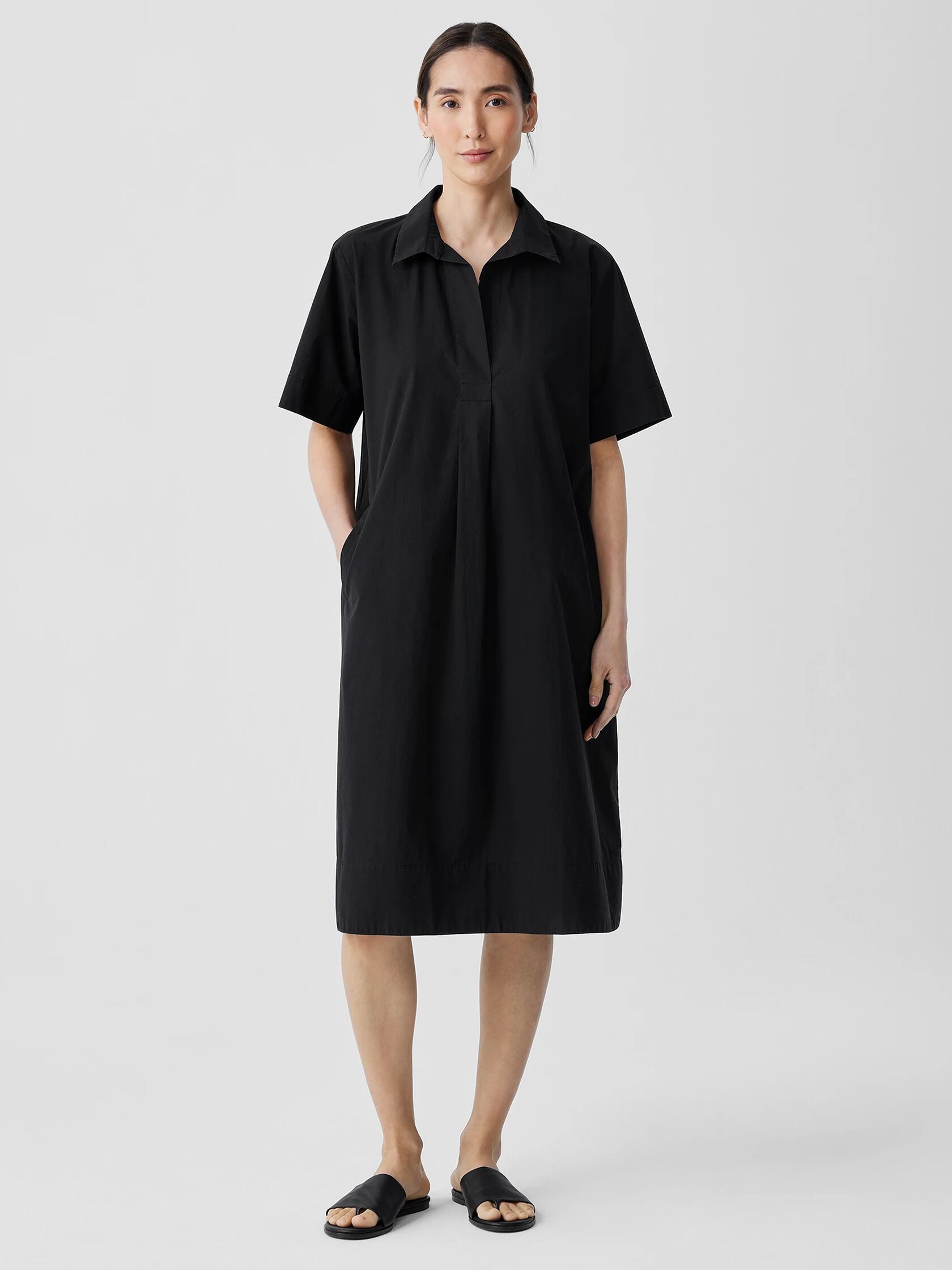 Washed Organic Cotton Poplin Dress