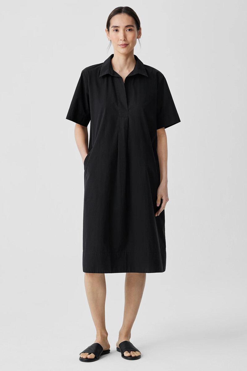 Washed Organic Cotton Poplin Dress Washed Organic Cotton Poplin Dress