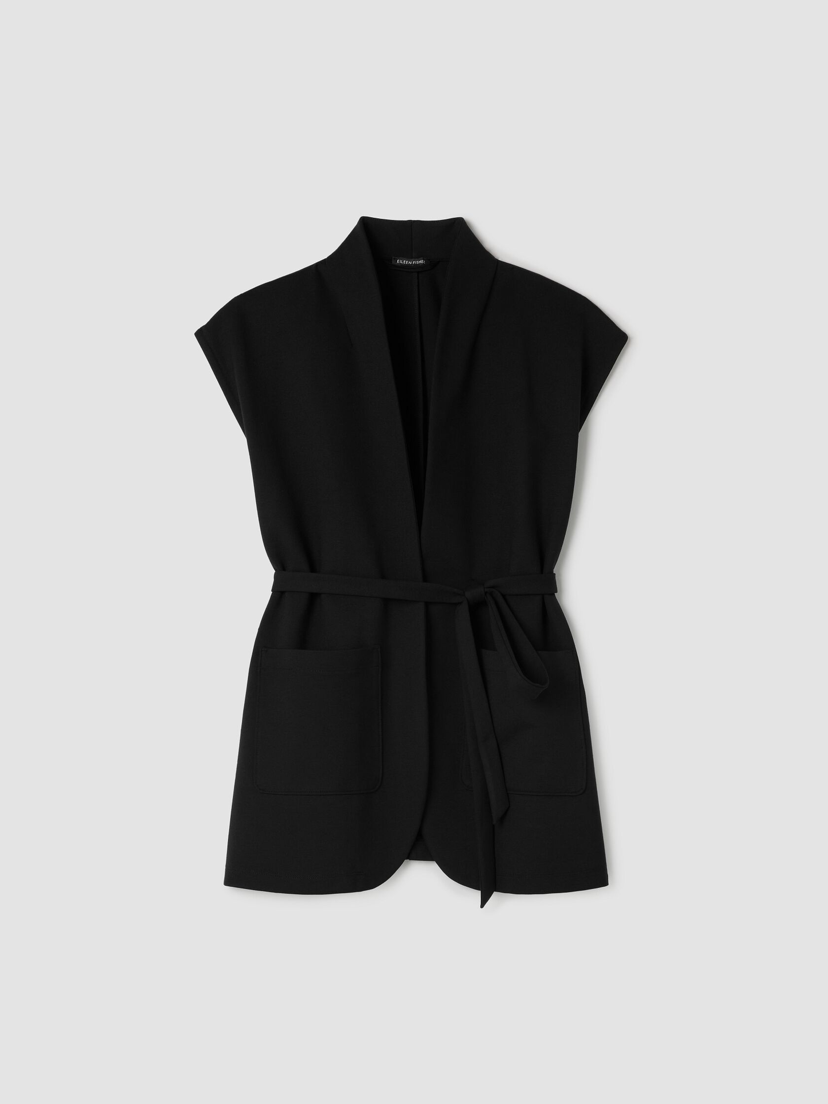 Washable Flex Ponte High Collar Vest