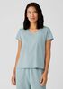 Organic Pima Cotton Jersey V-Neck Tee