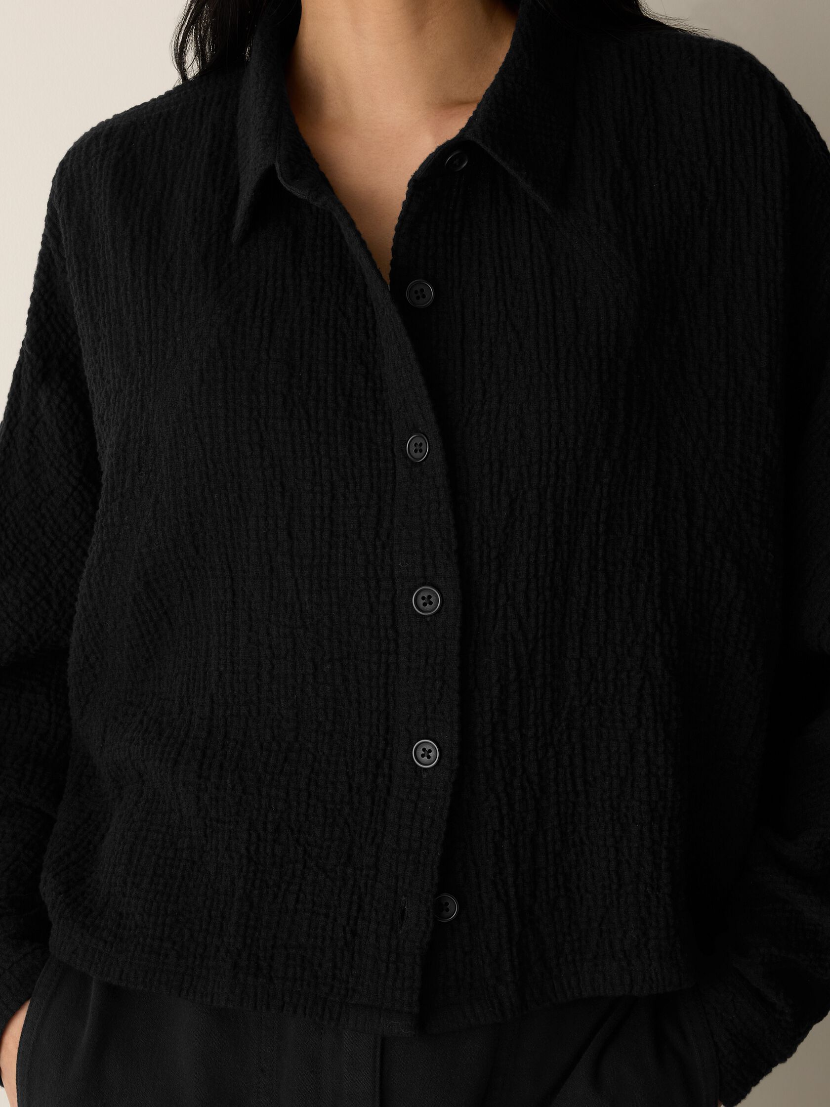 Organic Cotton Doubleweave Classic Collar Jacket