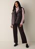 Eggshell Recycled Nylon High Collar Quilted Vest