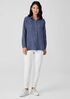 Washed Organic Linen Delave Classic Collar Shirt