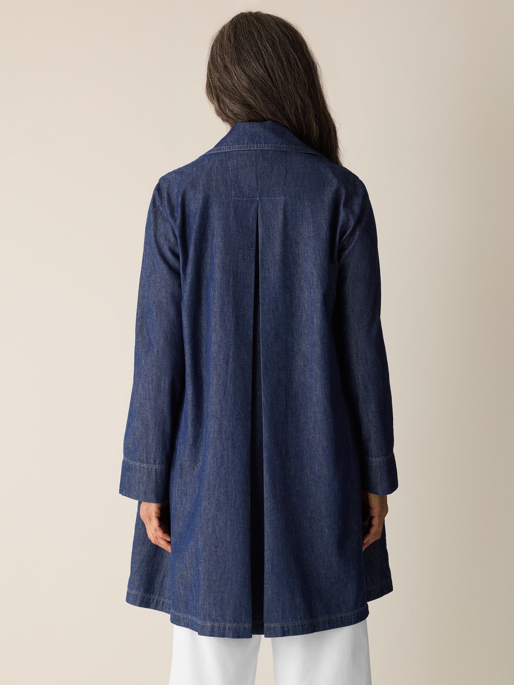 Lightweight Organic Cotton Denim Trench Coat