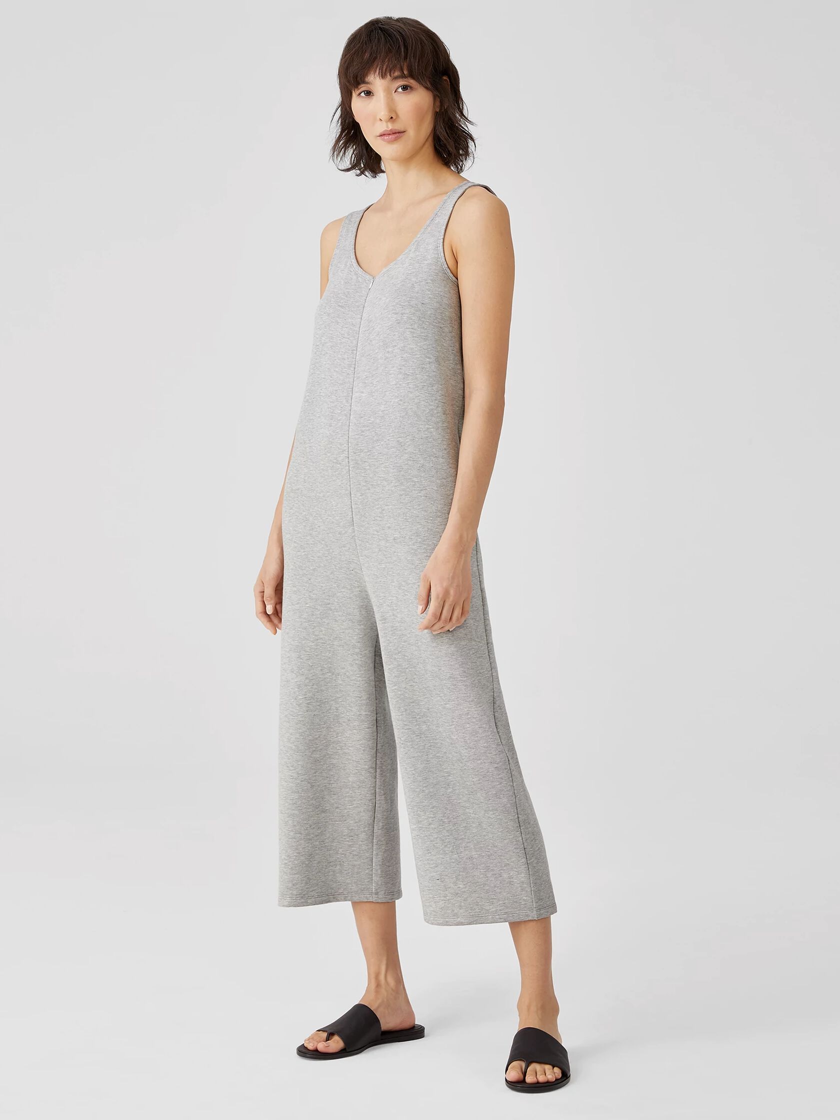 Cozy Brushed Terry Hug Cropped Jumpsuit