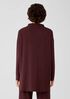 Stretch Jersey Knit Funnel Neck Long Top
