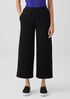 Organic Cotton Slubby Rib Knit Wide-Leg Pant