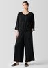 Silk Georgette Crepe V-Neck Top