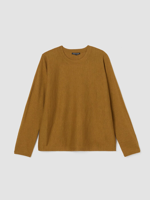 Washable Wool Crepe Top in Regenerative Wool