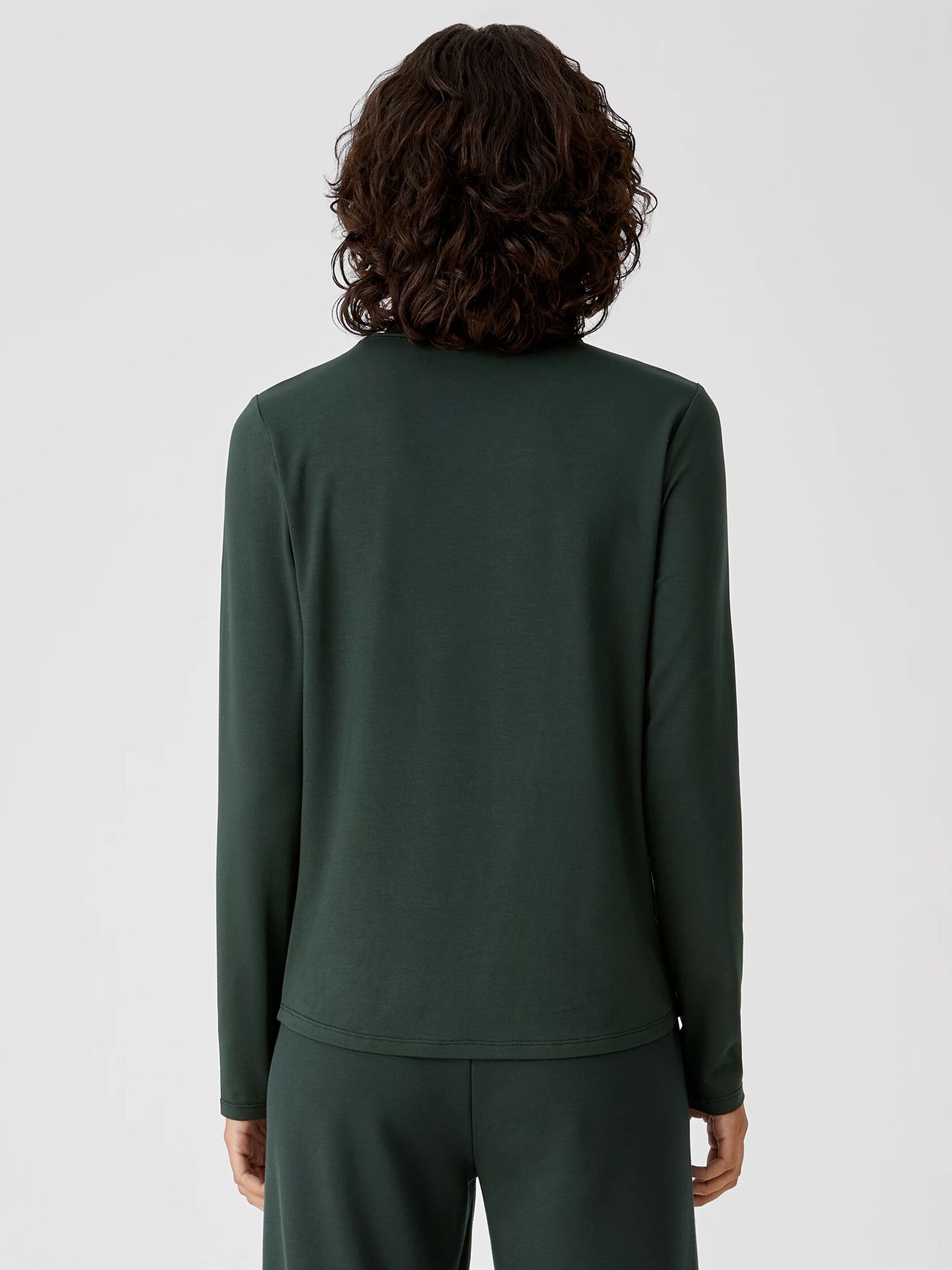Fine Jersey Scrunch Neck Top