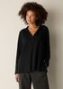 Cozy Brushed Terry Hug Split Neck Long Top