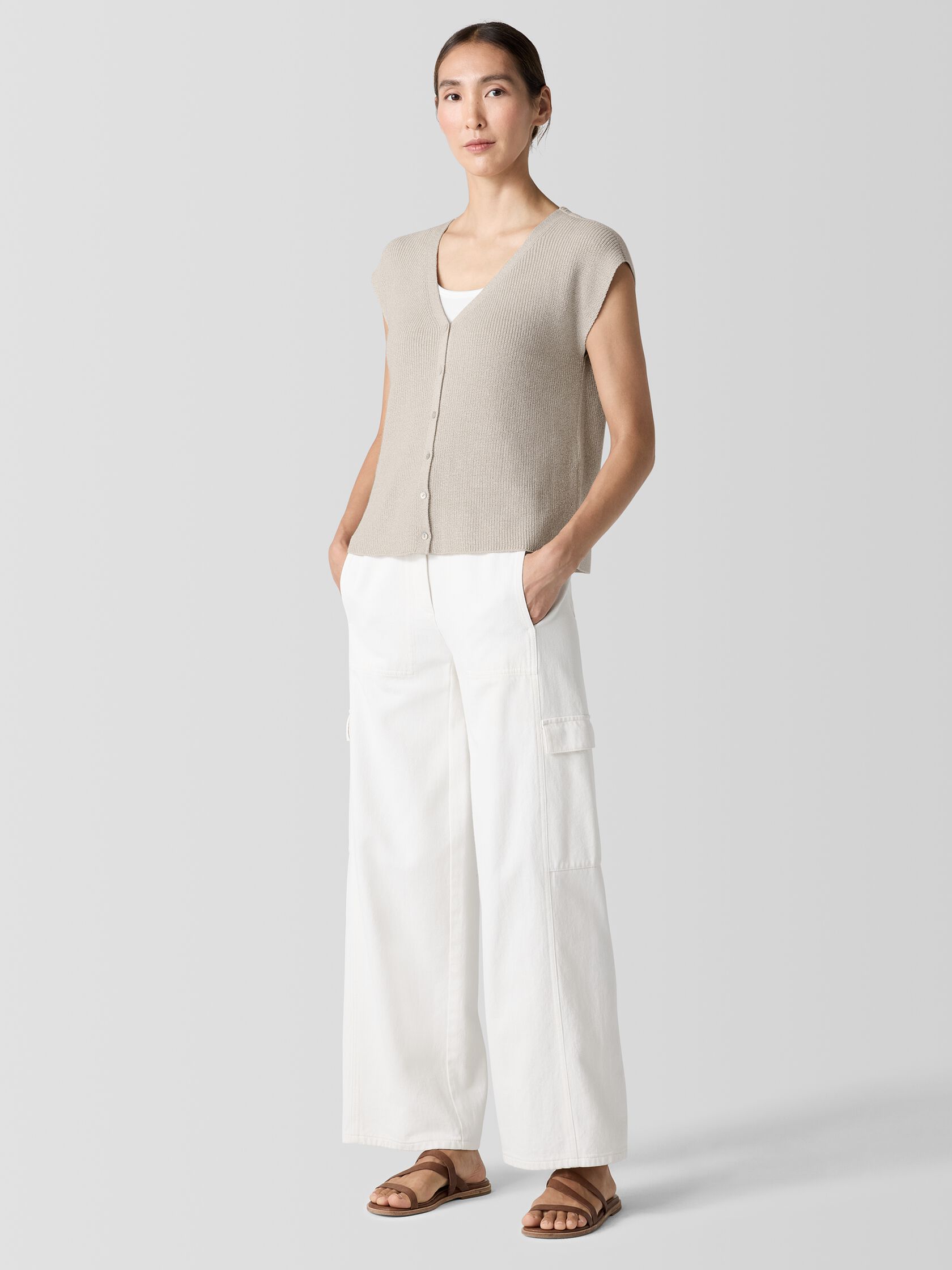Peruvian Organic Cotton Crepe Vest