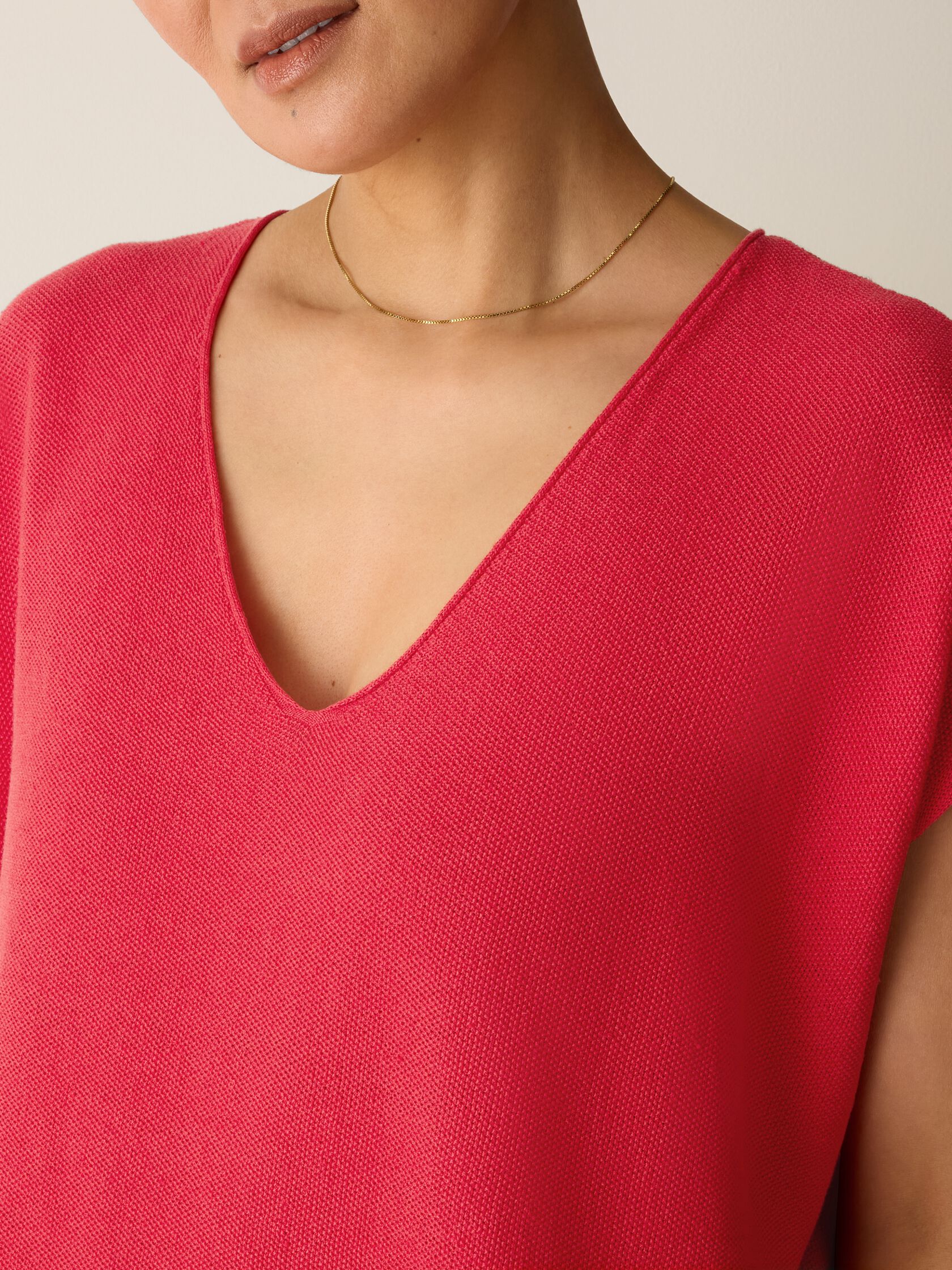 Organic Linen Cotton V-Neck Top